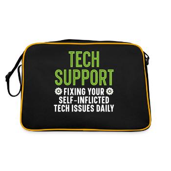 Don't worry, I know a thing or two about computers - Retro Bag - black/gold - Back