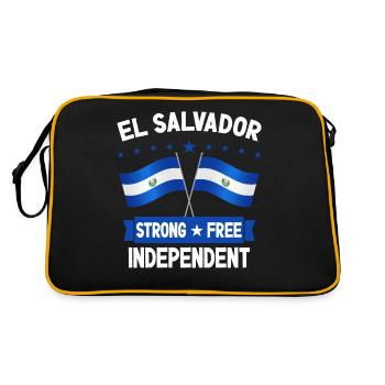 El Salvador - Retro Tasche - Schwarz/Gold - Hinten