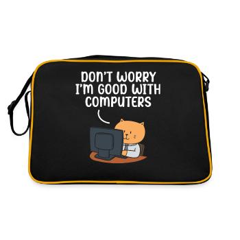Don't Worry I'm Good With Computers Tech Support - Retro Bag - black/gold - Back