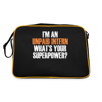 Intern Gift Unpaid Intern - Retro Bag - black/gold - Back