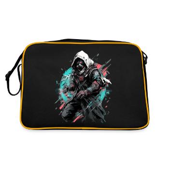 Epic Gamer Cyber Assassin avec masque à gaz - Sac Retro - noir/or - Dos