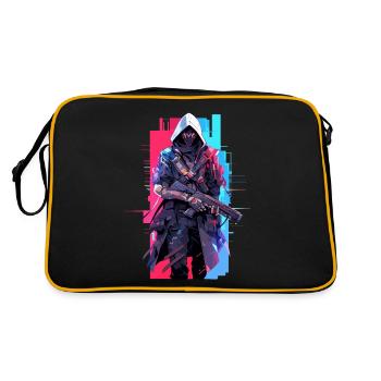 Epic Gamer Cyber Assassin en rouge et bleu - Sac Retro - noir/or - Dos