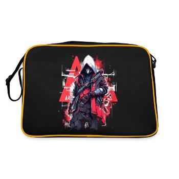 Epic Gamer Cyber Assassin Punk Street Art - Sac Retro - noir/or - Dos