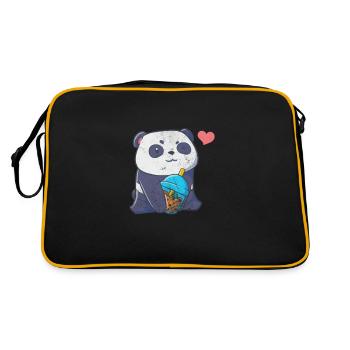 Bubble Tea Boba Tea Kawaii Cadeau - Sac Retro - noir/or - Dos