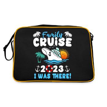 Kreuzfahrt 2023 Kreuzfahrtschiff - Retro Tasche - Schwarz/Gold - Hinten