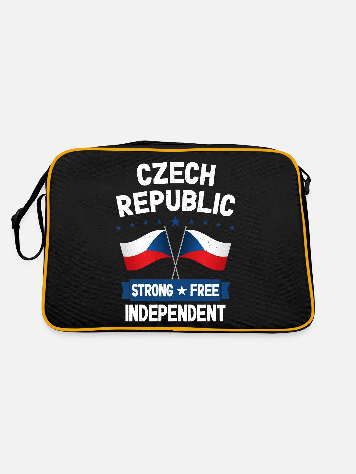 République tchèque - Sac Retro - noir/or - Dos