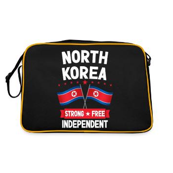 Corée du Nord - Sac Retro - noir/or - Dos