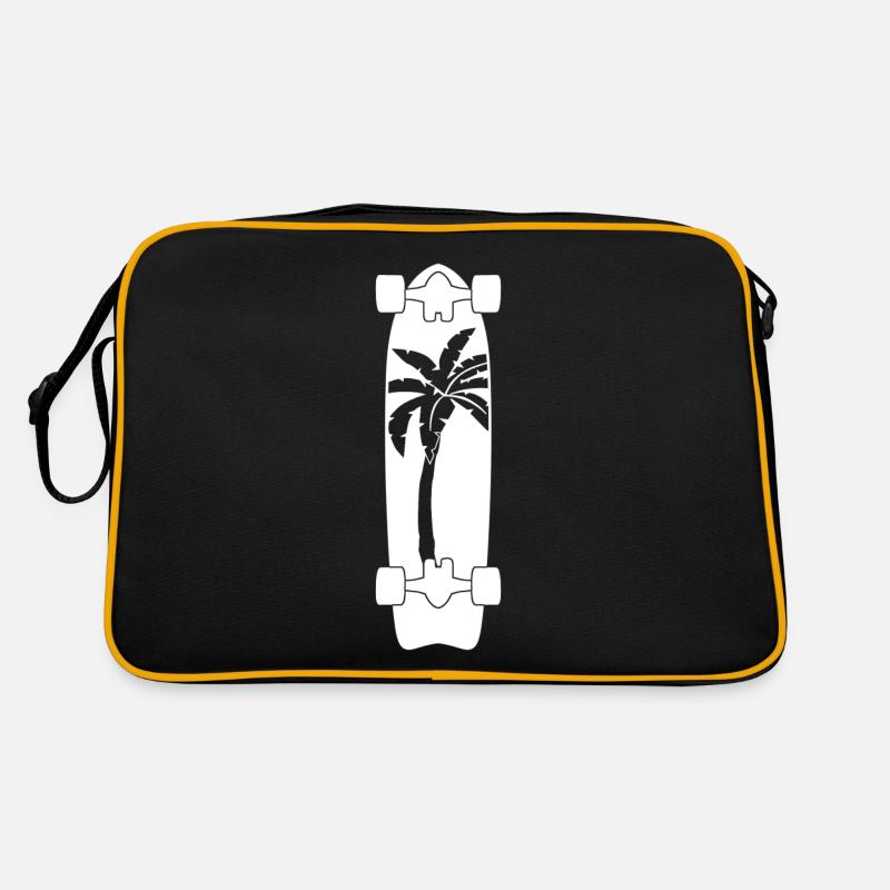 Longboard with palm tree longboarder Retro Bag