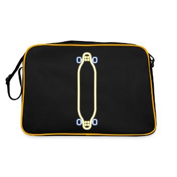 Longboarder Longboard Longboarding - Sac Retro - noir/or - Dos