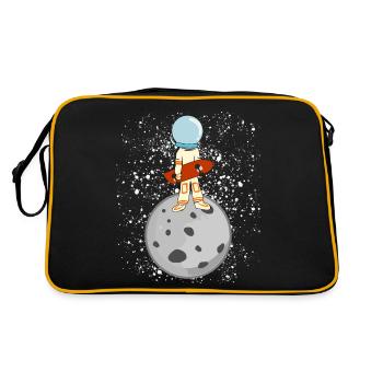 Longboarder Moon Astronaut Longboard - Retro Bag - black/gold - Back