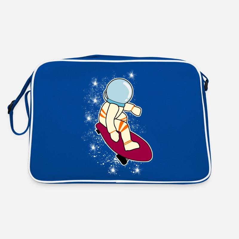Longboarder Astronaut Longboard Retro Tasche