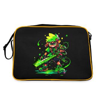Conception de jeu cool du légendaire garçon de la forêt - Sac Retro - noir/or - Dos