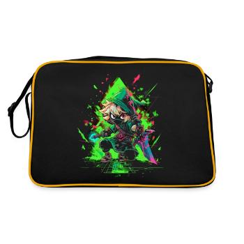 Forest Boy, Legend: Cool design for real gamers - Retro Bag - black/gold - Back
