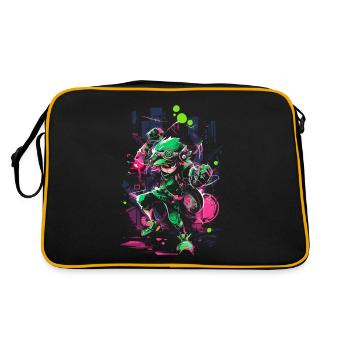 Forest boy as a gaming legend in a cool design - Retro Bag - black/gold - Back