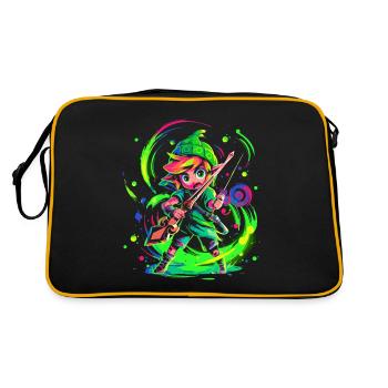 Cool design, legendary forest boy while gaming - Retro Bag - black/gold - Back