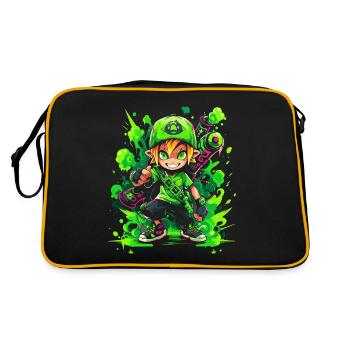 Cool Gaming Design: Forest Boy a True Legend - Retro Bag - black/gold - Back