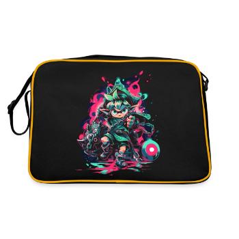 Forest Boy: Legendary gaming hero in a cool design - Retro Bag - black/gold - Back