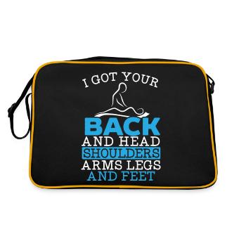 J’ai ton dos et ta tête, tes épaules, tes bras, ta jambe - Sac Retro - noir/or - Dos