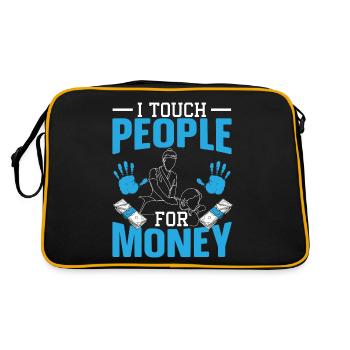 Je touche les gens pour de l’argent Massothérapeute - Sac Retro - noir/or - Dos