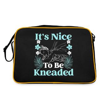 It's nice to be kneaded through Licensed - Retro Bag - black/gold - Back