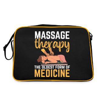 Massothérapie La plus ancienne forme de médecine - Sac Retro - noir/or - Dos