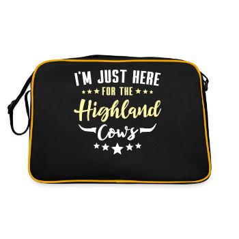 Highland cattle Highland Cow - Retro Bag - black/gold - Back