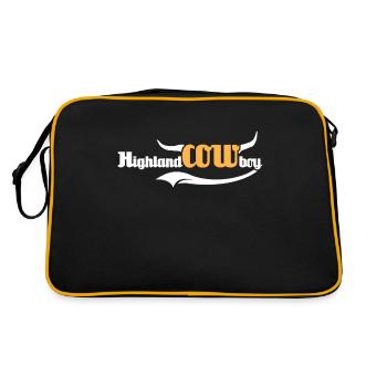 Highland cattle Highland Cow - Retro Bag - black/gold - Back