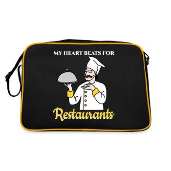 Restaurant Chef bonne nourriture - Sac Retro - noir/or - Dos