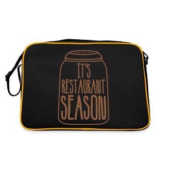 Restaurant, Chef, Cuisinier, Serveur - Sac Retro - noir/or - Dos