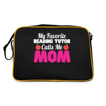 Tutor Geschenk Tutor - Retro Tasche - Schwarz/Gold - Hinten