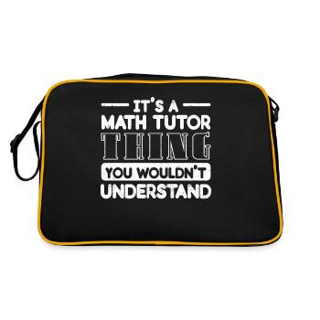 Tutor Geschenk Tutor - Retro Tasche - Schwarz/Gold - Hinten