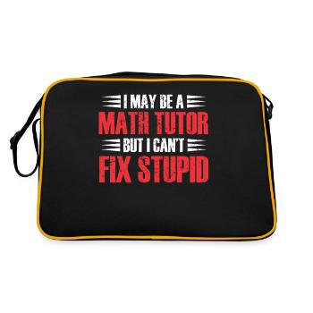 Tutor Geschenk Tutor - Retro Tasche - Schwarz/Gold - Hinten