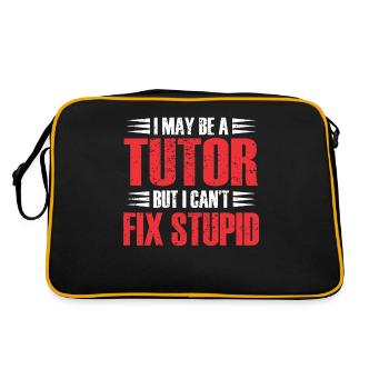 Tutor Geschenk Tutor - Retro Tasche - Schwarz/Gold - Hinten