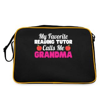 Tutor Geschenk Tutor - Retro Tasche - Schwarz/Gold - Hinten