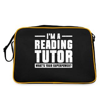 Tutor Geschenk Tutor - Retro Tasche - Schwarz/Gold - Hinten