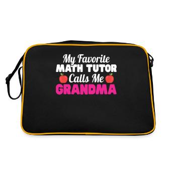 Tutor Geschenk Tutor - Retro Tasche - Schwarz/Gold - Hinten