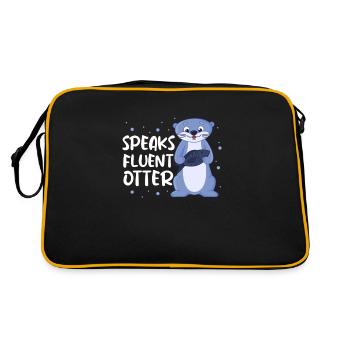Loutre de mer Loutre Cadeau de loutre - Sac Retro - noir/or - Dos