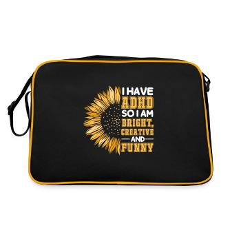 ADHD ADHD Attention Deficit Gift - Retro Bag - black/gold - Back