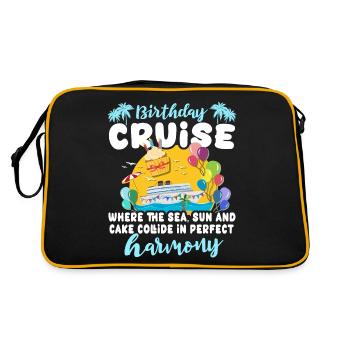 Cruise Birthday Sea Voyage - Retro Bag - black/gold - Back