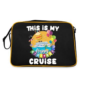 Cruise Birthday Sea Voyage - Retro Bag - black/gold - Back