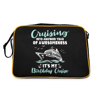 Cruise Birthday Sea Voyage - Retro Bag - black/gold - Back