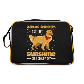Labrador Retrievers are like sunshine on a cloudy - Retro Bag - black/gold - Back
