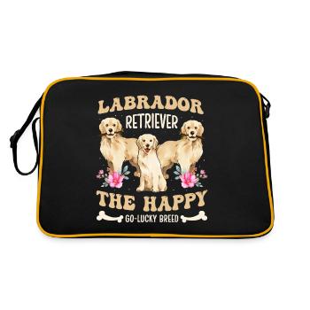 Labrador Retriever la race heureuse et chanceuse - Sac Retro - noir/or - Dos
