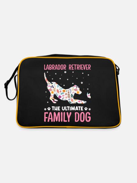 Labrador Retriever the ultimate family dog - Retro Bag - black/gold - Back