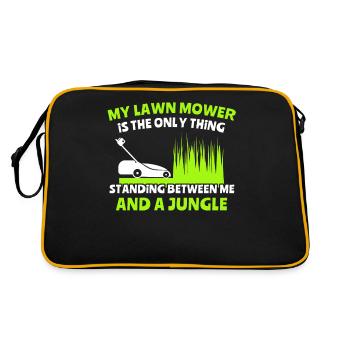 Lawn mower lawn jungle - Retro Bag - black/gold - Back
