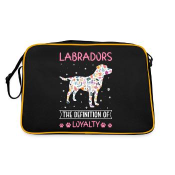 Labradors the definition of Loyalty - Retro Bag - black/gold - Back