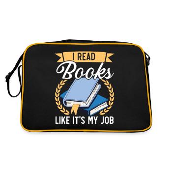 Reading inspires the imagination Reading books - Retro Bag - black/gold - Back