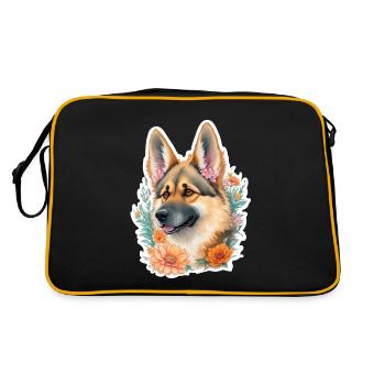 Berger allemand Mignon fleur fille - Sac Retro - noir/or - Dos
