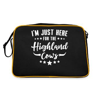 Highland cattle Highland Cow - Retro Bag - black/gold - Back