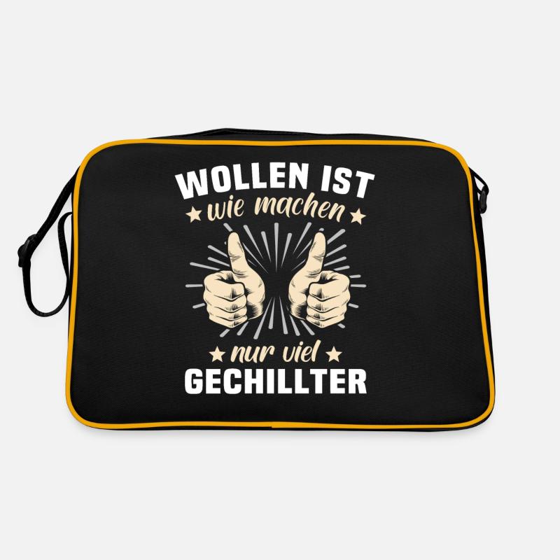 Wollen Machen Chillen Retro Tasche